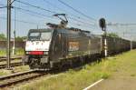 MRCE/LOCON 189 099 hauls a freight through Boxtel on 22 August 2015.