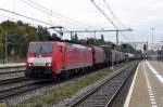 Mixed freight with 189 067 passes Boxtel on 24 October 2015.