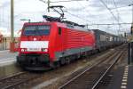 GEEST container train headed by 189 048 passes Tilburg on 25 October 2015.