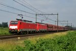 DB 189 043 hauls a coal train near Horst Sevenum on 9 July 2016.