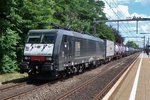 MRCE 189 988 thunders through Tilburg-Universiteit on 14 July 2016.