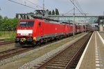 Coal train with 189 046 passes Boxtel on 23 July 2016.