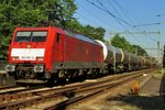 Tank train with 189 067 speeds through Tilburg-Universiteit on 20 July 2016.