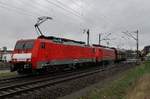 Coal train with 189 029 leaves Venlo on 18 March 2017.