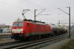 Tank train with 189 082 leaves Venlo on 18 March 2017.