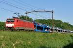 On 26 May 2017 automotive train with 189 084 passes Tilburg Oude Warande.