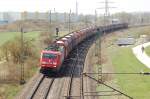 189 092-4 with Fad complet-train loaded with limestone quarry at Neu-Ulm Pfuhl, April 9th, 2009.