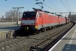 DBC 189 035 hauls a diverted iron ore train through Blerick on 4 March 2022.