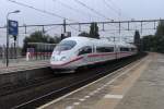 ICE 406 010 speeds through Blerick on 16 August 2013.