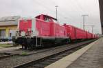 Frog's perspective of DB 714 013 with 'Tunnelrettungszug' at Fulda, 1 June 2013.