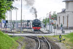 Steam locomotive 99 2321-0 »Molli« at Bad Doberan Station in Mecklenburg-Vorpommern, ready for departure to Kühlungsborn. Date: 7th June 2025.