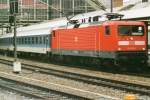 Scanned picture of 112 162 with InterRegio to Dresden and Grlitz at Berlin Ostbahnhof on 7 November 1999.