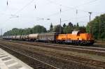 NorthRail 1265 303 pulls a short hopper into Gladbeck West station on 19 September 2014.