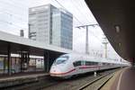 ICE 407 014 enters Duisburg Hbf on 30Janaury 2018.