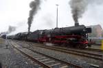 011 075 leaves Neuenmarkt-Wirsberg with her extra train on 21 September 2014.