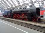 The Proud of Saxony (Sachsenstolz) 19 017 stands in Dresden Hbf on 7 April 2018. 