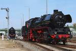 ReKo Ochsenlok 41 1144 gets prepared for the steam loco patrade at Wolsztyn on 4 May 2024.