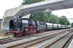 The daily steam shuttle has arrived at Dieren on 20 July 2017, this time with 50 307 at the reins.