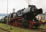 At the Bw Meiningen 52 8154 stands idle on a rainy 5 October 2005.