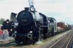 At Beekbergen, quasi BB Kriegslok 52 3879 with photo freight stands ready for a ride on 4 September 2006.