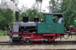 Anna-3, a German steam engine that used to be employed by a mining company, stands in Simpelveld on 12 July 2014.