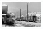 Narrow Gauge trains in Korintos.
Springtime 1996