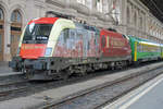 MAV 470 004 celebrates 650 Years of the University of Pecs (the first University on Hungarian soil) at Budapest-Keleti on 10 September 2018.