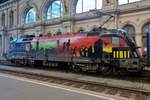 GySEV 470 505 celebrates the 25th anniversary of the Pan-European Picknick at the Austrian-Hungarian border at Sopron in Budapest-Keleti on 21 September 2017.