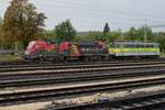 On 16 september 2024 Richard Wagner, a.k.a. GySEV 470 503, stands coupled to a Szili at Sopron on 16 September 2024.