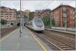 The FS Trenialtia IC 633 is arriving at the Finale Ligure Station.