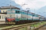 FS E 656 030 stands with a sister loco dit at Domodossola on 18 May 2010.