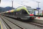 SAD ETR 170 006 stands in Lienz in Osttirol with a stopping train to Fortezza on 14 September 2024.