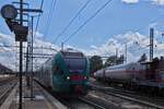 Multiple unit ETR 350 008 leaves Ferrara station.08.05.2025