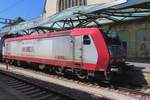 CFL advertiser 4019 stands in Luxembourg gare on 20 August 2023.