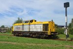 Shunter 203 102 runs light at Goes on 10 September 2016.