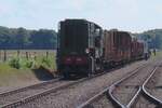 VSM's 532 stands with a batch of old freight wagons stabled aside at Beekbergen on 6 September 2025 to make room for the many extra steam trains of the yearly spectacle Terug-naar-Toen (Back to