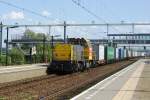 6441 with container train passes Lage Zwaluwe on a sunny 26 June 2012.