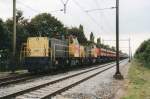 Scanned picture of railway engineering train with 6418 in Alverna on 24 May 2005.

