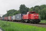 Container shuttle with 6428 is about to pass Dordrecht Zuid on 23 July 2016.