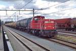 Lime slurry train with 6434 enters Lage Zwaluwe from Moerdijk on 24 August 2018.