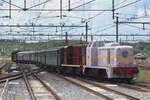 VSM's  2530 enters Amersfoort with an extra train on 8 June 2024.