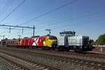 Brouwer 712 shunts with two postal EMUs at Blerick on 30 May 2021.