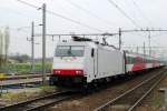 CB Rail 186 142 heads an Intercity Direct to Amsterdam at Breda on 4 April 2014.