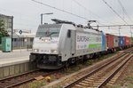 RurTalBahn 186 421 pases through Tilburg on 29 June 2016.