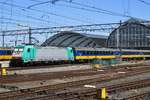 Alpha Trains 186 226 (ex B-Cargo 2834) enters Amsterdam Centraal on 5 July 2018.