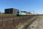 On 18 March 2022 IC-Direct with ATLU/NS 186 221 passes Tilburg-Reeshof.