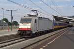 On 18 July 2018 IC-Direct with 186 238 at the reins enters Tilburg. The white-grey CB Rail/Macquarie/Akiem TRAXX 186s are gone from the NS Reizigers ranks, the NMBS Class 28 also don't  haul the Dutch ICR coaches anymore and only yellow and blue liveried NS Class 186 are still to be seen hauling ICR-stock, the days of which also are numbered. 