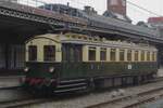 In for the long haul: Stichting CREW 2454 bought this 99 years old electric rail car Mat'24 Blokkendoos C-9002 'JAAP' from a defunct preservationists' society that went bankrupt. The new owner, already in posession of some very fine restored items, took no half measures and deployed JAAP on a series of test rides of increasing lengths. The last test ride was on 16 April 2023 and took the 9002 from Roosendaal via Tilburg, Nijmegen, Zwolle and Groningen back to Roosendaal -via Amersfoort, Utrecht and Breda. Roosendaal-Groningen is about the longest ride a train can make in the Netherlands and was an ideal close of the test programme. Here, C-9002 stands at Nijmegen, where she had some minor maintenance before departing for the long haul. Since thereis not yet a category 'historic EMUs' I put this one into Stations-Gelderland.