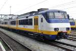 NS Sprinter 2120 stands in Roosendaal on 19 June 2014.