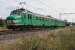 After having brought DE41 to Blerick, NSM 386 returns to Utrecht and passes Hegelsom on 19 August 2024.